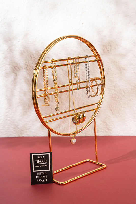 Mba Dekor Myra Model Gold Takı Standı 30×24×0,6 cm