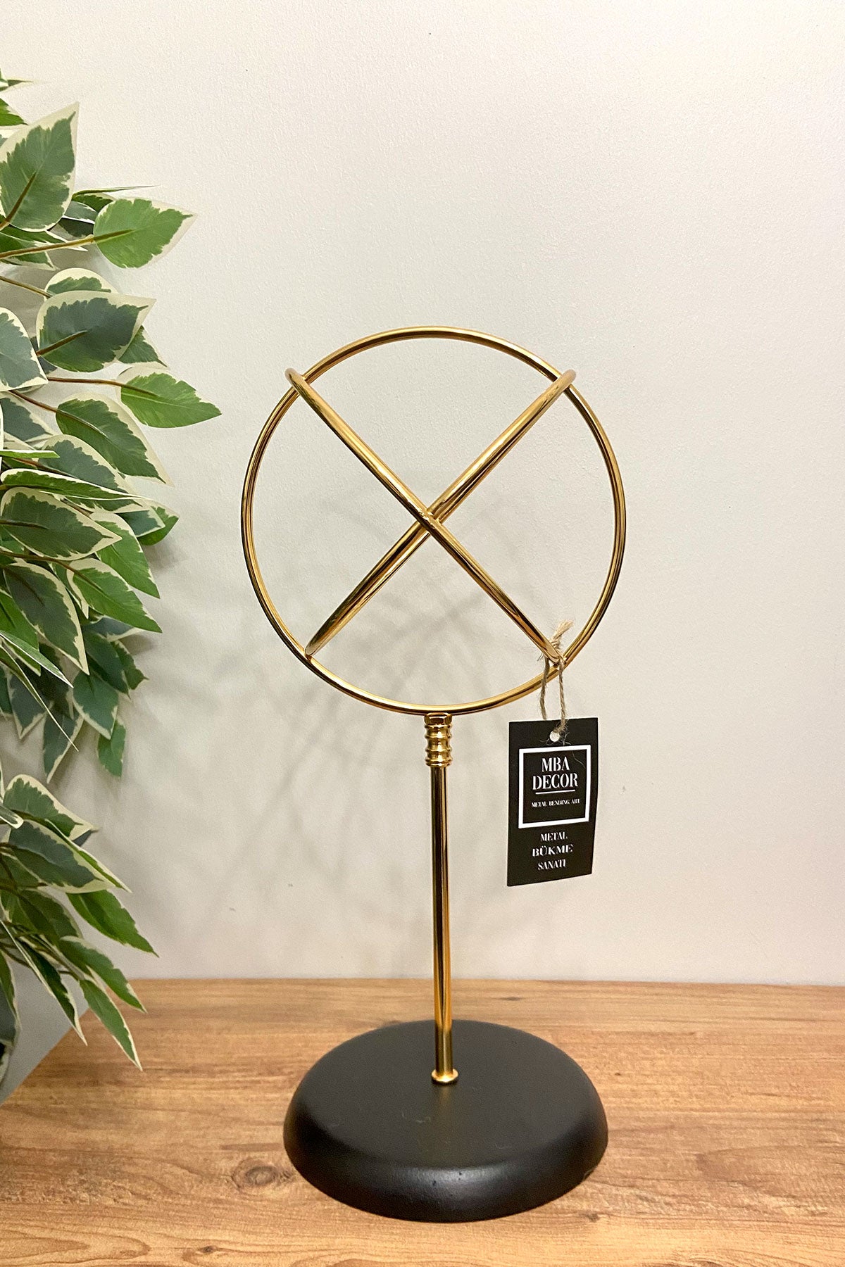 2'li ( İkili ) Sphere Gold Küre Paslanmaz Kaplama Ev Ofis Dekorasyon Dekoratif Obje